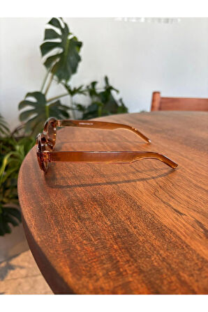 Wonderful Karamel CAt eye Güneş Gözlüğü Beyaz çerçeve Siyah Cam Gözlük