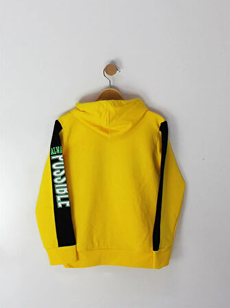 Possible Baskılı Uzun Kollu Sweat-Shırt - Sarı