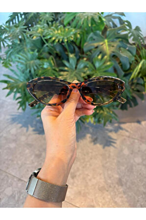 Wonderful Leopar CAt eye Kahverengi Güneş Gözlüğü Trend Model