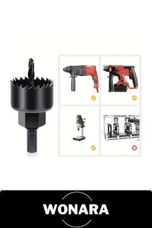 #PançSeti Buat Açma Panç Seti 11 Parça Delik Açıcı Testere Takımı 19-22-29-32-38-44-51-64 mm Ahşap Alçıpan Plastik Sac Kesici Matkap Ucu Adaptörlü Çantalı Profesyonel Tadilat Atölye Mobilya Elektrik