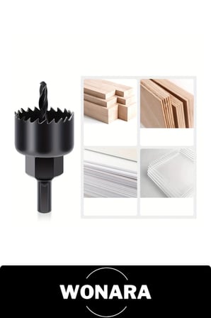 #PançSeti Buat Açma Panç Seti 11 Parça Delik Açıcı Testere Takımı 19-22-29-32-38-44-51-64 mm Ahşap Alçıpan Plastik Sac Kesici Matkap Ucu Adaptörlü Çantalı Profesyonel Tadilat Atölye Mobilya Elektrik