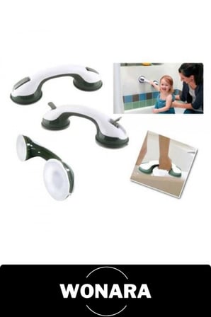 #BanyoTutacağı Helping Handle Kilitli Vantuzlu Banyo Tutacağı Duş Kabini Tuvalet Düşme Kayma Önleyici Delmeden Vidasız Yapışan Yatay Dikey Pürüzsüz Yüzey Montajlı Pratik Hediye Güvenlik Destek Kolu