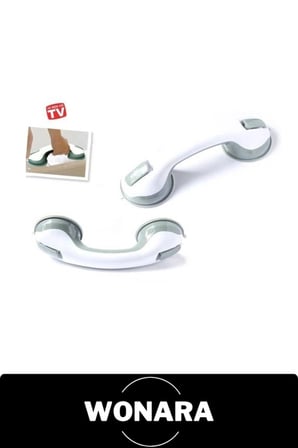 #BanyoTutacağı Helping Handle Kilitli Vantuzlu Banyo Tutacağı Duş Kabini Tuvalet Düşme Kayma Önleyici Delmeden Vidasız Yapışan Yatay Dikey Pürüzsüz Yüzey Montajlı Pratik Hediye Güvenlik Destek Kolu