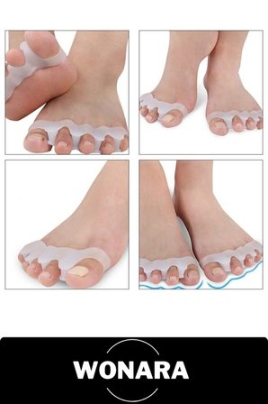 #Parmak Ayırıcı Silikon Hallux Valgus Gece Ateli Ortopedik Ayak Parmak Ayırıcı Kemik Düzeltici Makaralı Bunyon Koruyucu Yıkanabilir Esnek Destek Aparatı Rahat Kullanım Ayak Bakım Ürünü