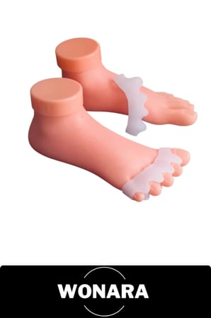 #Parmak Ayırıcı Silikon Hallux Valgus Gece Ateli Ortopedik Ayak Parmak Ayırıcı Kemik Düzeltici Makaralı Bunyon Koruyucu Yıkanabilir Esnek Destek Aparatı Rahat Kullanım Ayak Bakım Ürünü
