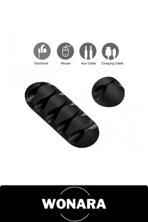 #KabloDüzenleyici Kablo Düzenleyici Set 16 Parça Silikon Kauçuk Yapışkanlı Masaüstü Organizer Klips Tutucu Toparlayıcı Şarj Kulaklık Mouse USB Ev Ofis Bilgisayar TV Masa Düzeni Aksesuar Siyah