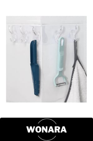 #MutfakAskısı Yapışkanlı Mutfak Askısı Şeffaf Kanca Duvar Askılık Banyo Havlu Kepçe Spatula Düzenleyici Aparatı Delmeden Kolay Montaj Çok Amaçlı Pratik Görünmez Tasarım Ev Düzeni Organizer