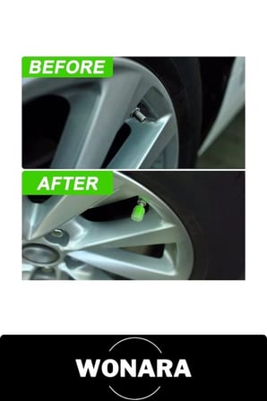 Fosforlu Sibop Kapağı 4'lü Set Karanlıkta Parlayan Yeşil Neon Jant Tekerlek Lastik Supap Başlığı Otomobil Motosiklet Bisiklet Moped Minibüs Evrensel Uyumlu ABS Plastik Toz Su Geçirmez Araç Aksesuarı
