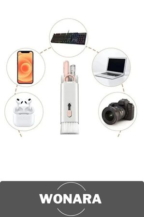 #TemizlikKiti 7in1 Airpods Klavye Ekran Temizleme Kiti Çok Fonksiyonlu Silikon Uçlu Kulaklık Telefon Tablet Kamera Laptop Elektronik Cihaz Temizlik Seti Fırçalı Profesyonel Bakım Aparatı