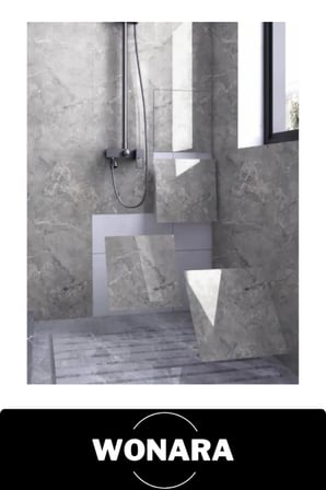 #DuvarSticker Dayanıklı Gri Mermer Desenli Kendinden Yapışkanlı Duvar Kaplama Sticker Nem Su Yağ Geçirmez Mutfak Banyo Tezgah Dolap Dekorasyon Kaplaması Isıya Dirençli 30x30cm Panel 1 Adet
