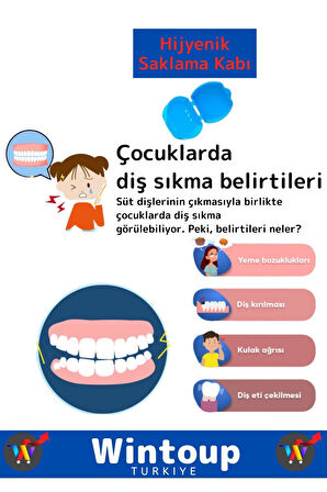 Özel Üretim Çene Sıkma Diş Gıcırdatma Bruxism Gece Plağı Koruyucu Aparatı Dişlik Uyku Aparatı 1 Adet