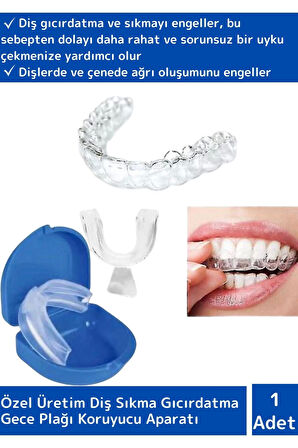 Premium Seri Bruxism Çene Sıkma Diş Gıcırdatma Koruyucu Aparatı Dişlik Gece Plağı Dişlik