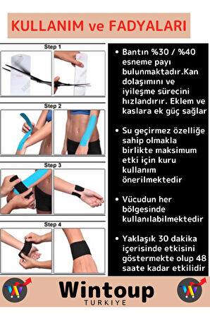 Premium Hızlı Etkili Büyük Boy Kas Eklem Bel Bacak Kol Boyun Sırt Omuz Karın Kalça Ağrı Bandı Ten