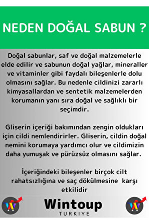 Bitkisel Kil Sabunu Doğal Üretim Tüm Cilt Tipleri İçin Uygun 5 Adet