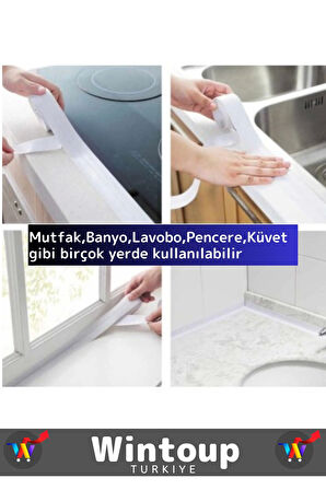 Premium Seri Ultra Güçlü Suya Küfe Dayanıklı Pencere Banyo Lavabo Kenar Süper Yalıtım Bantı