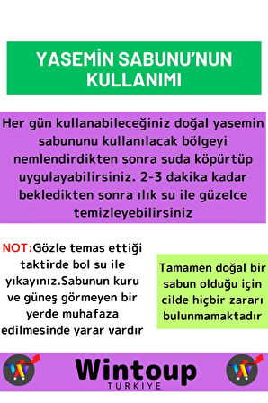 Doğal Güzel Kokulu Yasemin Sabunu Özel Üretim Tüm Cilt Tipleri İçin Uygun 1 Adet 100gr