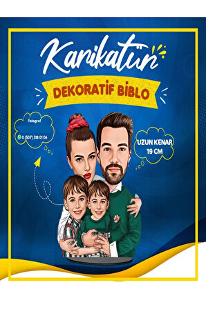 Aile Resim Birleştirme Ahşap Masaüstü Biblo