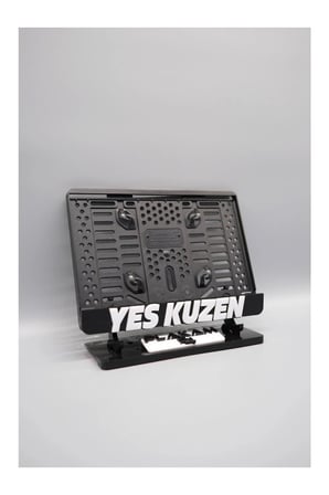 Yes Kuzen 3D Kabartmalı Beyaz Pleksi Motor Plakalı