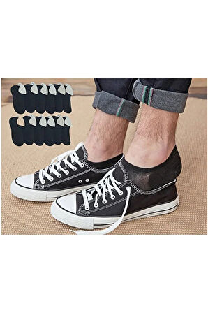 12'li Erkek Pamuklu Yıkamalı Sneakers Görünmez Çorap