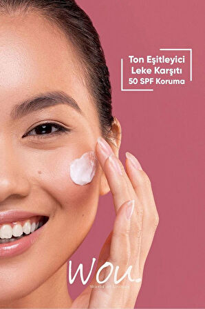 Wou Pink Touch Ton Eşitleyici Ve Aydınlatıcı Yüksek Koruma Etkili Spf50 Güneş Kremi 50ml-tüm Ciltl