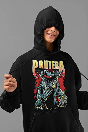 Pantera Müzik Grubu Baskılı Unisex Oversize Rock Metal Hoodie