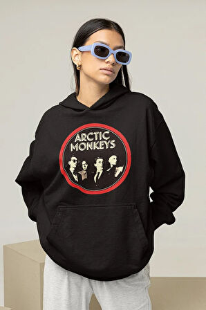 Arctic Monkeys Müzik Grubu Baskılı Unisex Oversize Hoodie