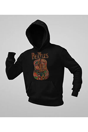 The Beatles Müzik Grubu Baskılı Unisex Oversize Hoodie