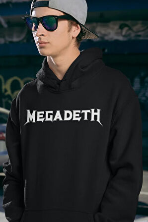 Megadeth Yazılı Unisex Oversize Müzik Grubu Hoodie
