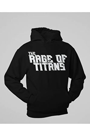 The Rage Of Titans Yazılı Unisex Oversize Hoodie