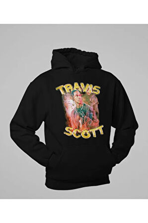 Travis Scott Rapper Baskılı Unisex Oversize Hoodie