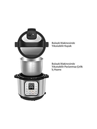 Instant Pot Duo 7'si 1 Arada Akıllı Pişirici, 5.7 L Buharlı Pişirici