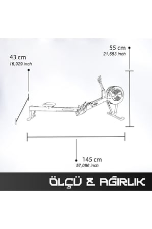Hava Dirençli Kondisyon Küreği Kürek Çekme Aleti
