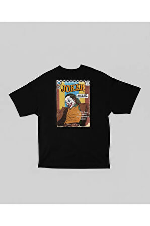 Joker Dergi Kapağı Baskılı Unisex Oversize Tişört