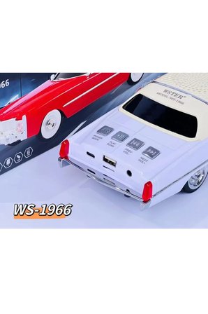 NOSTALJİK ARABA ŞEKLİNDE BLUETOOTH HOPARLÖR ŞARJLI TAŞINABİLİR SD KART USB FM RADYOLU SPEAKER