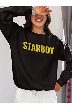 Starboy The Weeknd Baskılı Unisex Oversize Rapper Sweatshirt