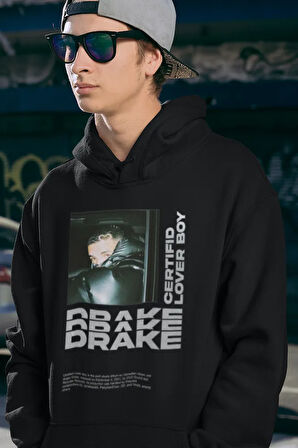 Drake Lover Boy Baskılı Unisex Oversize Rapper Hoodie