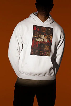 The Weeknd After Hours Gta Temalı Baskılı Unisex Oversize Hoodie