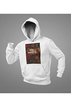 The Weeknd After Hours Gta Temalı Baskılı Unisex Oversize Hoodie
