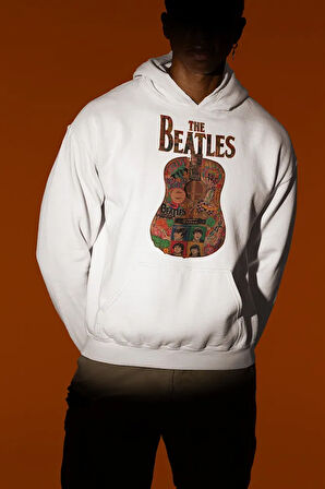 The Beatles Müzik Grubu Baskılı Unisex Oversize Hoodie
