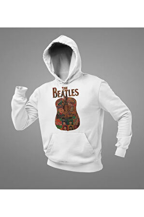 The Beatles Müzik Grubu Baskılı Unisex Oversize Hoodie