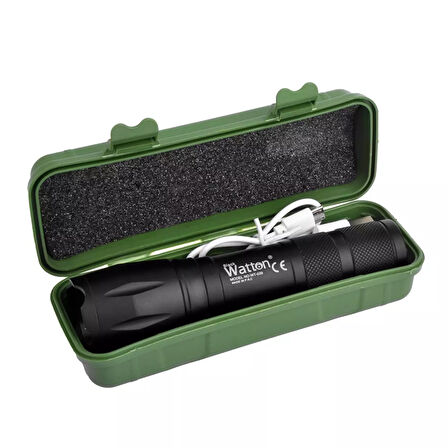 Powerbank Özellikli Uzun Menzilli EL Feneri Watton Wt-039