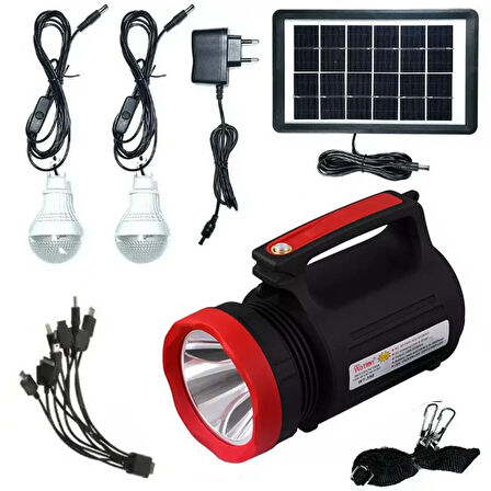 SOLAR GÜNEŞ ENERJİLİ FENER IŞILDAK LED AMPÜL WATTON WT-315