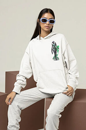 Valorantt Viper Smoke Karakter Baskılı Unisex Oversize Hoodie