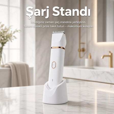 Wablow Vücut Tıraş Makinesi Series 5+1 Seti,Yüz/Saç/Vücut, IPX7 Su Geçirmez,Seramik Bıçak Şarj Standlı ( GARANTI)