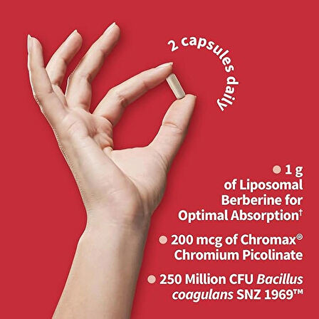 Garden of Life Liposomal Berberine and Chromium Picolinate for Already Healthy Blood Sugar, Glucose Metabolism and Cholesterol—Probiotics for Easy Digestion—Non GMO, Gluten Free, Kosher