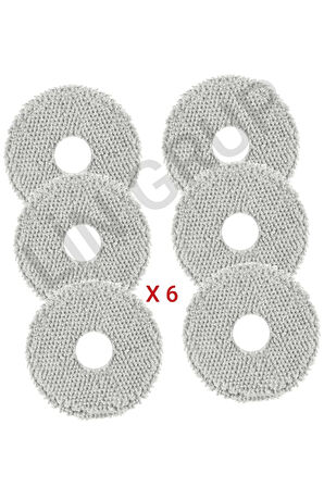 Mi Robot Vacuum X20 PRO / D102GL uyumlu 6 adet Mop Paspas bezi