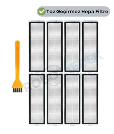 Xiaomi X20 Max X20 Pro (PLUS DEĞİL!) Uyumlu Yedek Hepa Filtre ve Temizleme Fırçası-9 Parça