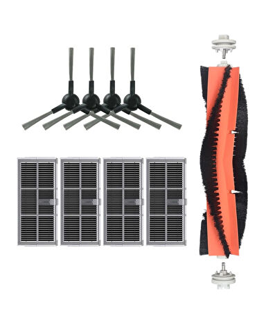 Dreame X30 Ultra Uyumlu Mopsuz Fırça Hepa Filtre Seti-9 Parça