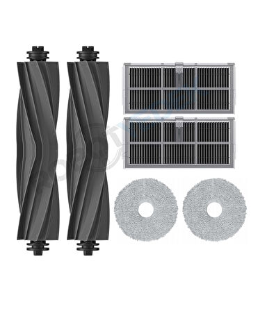Dreame X30 Ultra Uyumlu Kauçuk Fırça Hepa Filtre Mop Seti-6 Parça