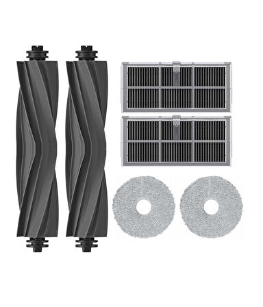 Dreame X30 Ultra Uyumlu Kauçuk Fırça Hepa Filtre Mop Seti-6 Parça